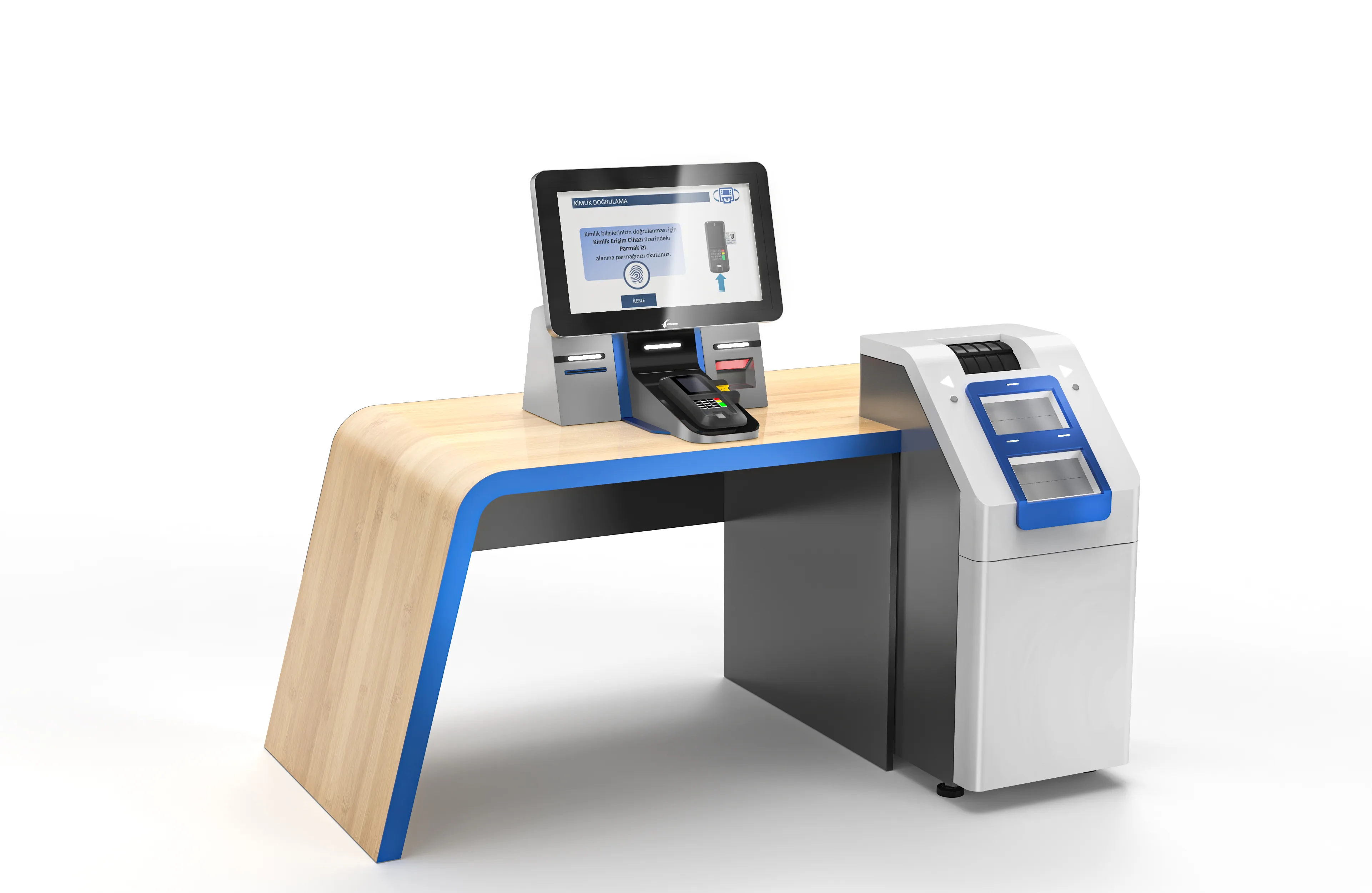 SRM, Self-servis para yatırma ve çekme makinesi ve biometrik doğrulama üniteli yönetim paneli